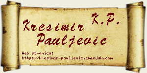Krešimir Pauljević vizit kartica